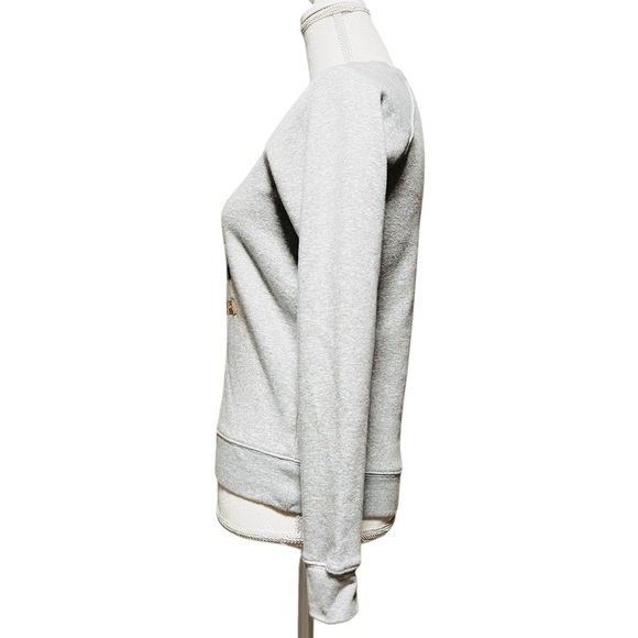 FAHERTY WOMEN’S GRAY LOVE SWEATSHIRT WITH EMBROIDERY SIZE XS - Picture 3 of 12